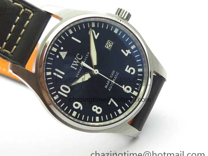 MIROTIME 0105 MARK XVIII Le Petit Prince IW327004 SS FKF 1:1 Best Edition Blue Dial On Brown Leather Strap Trendsetting 7117